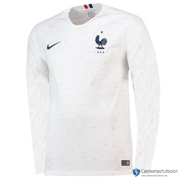 Camiseta Seleccion Francia Segunda equipo ML 2018 Blanco